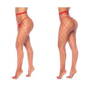 Mapale 1106 Fence Net Pantyhose Color Red